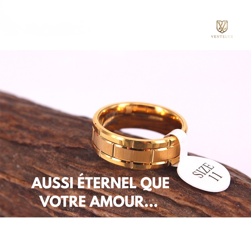 BAGUES EN TUNGSTÈNE UNISEXE - AUSSI ÉTERNEL QUE VOTRE AMOUR