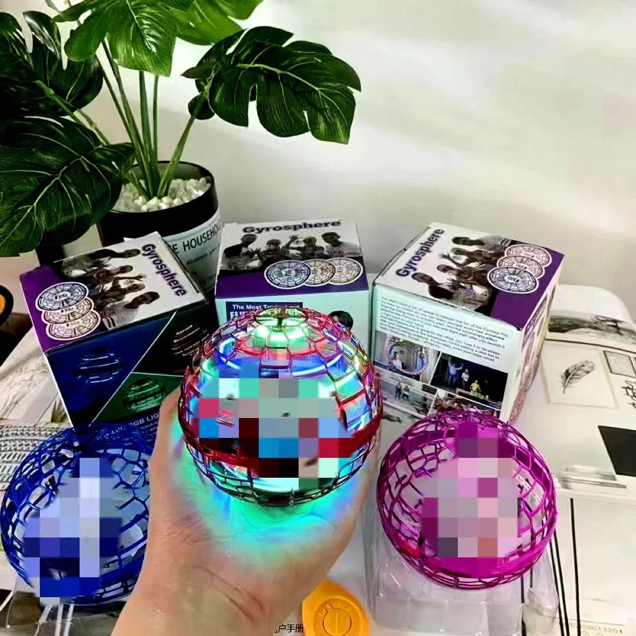 Boule volante magique boomerang LED