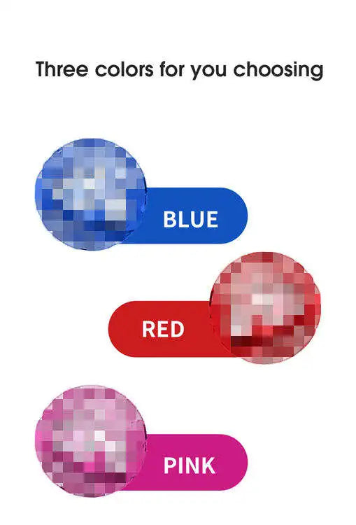 Orbe volant LED disponible en bleu, rouge et rose
