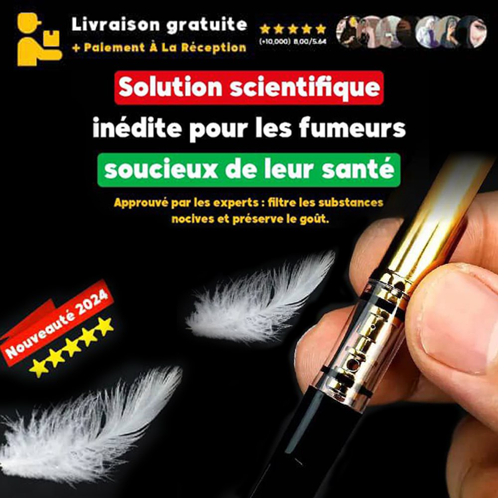 Filtre Anti goudron et Nicotine Réutilisable (Pack 5 Filtres avec étui)